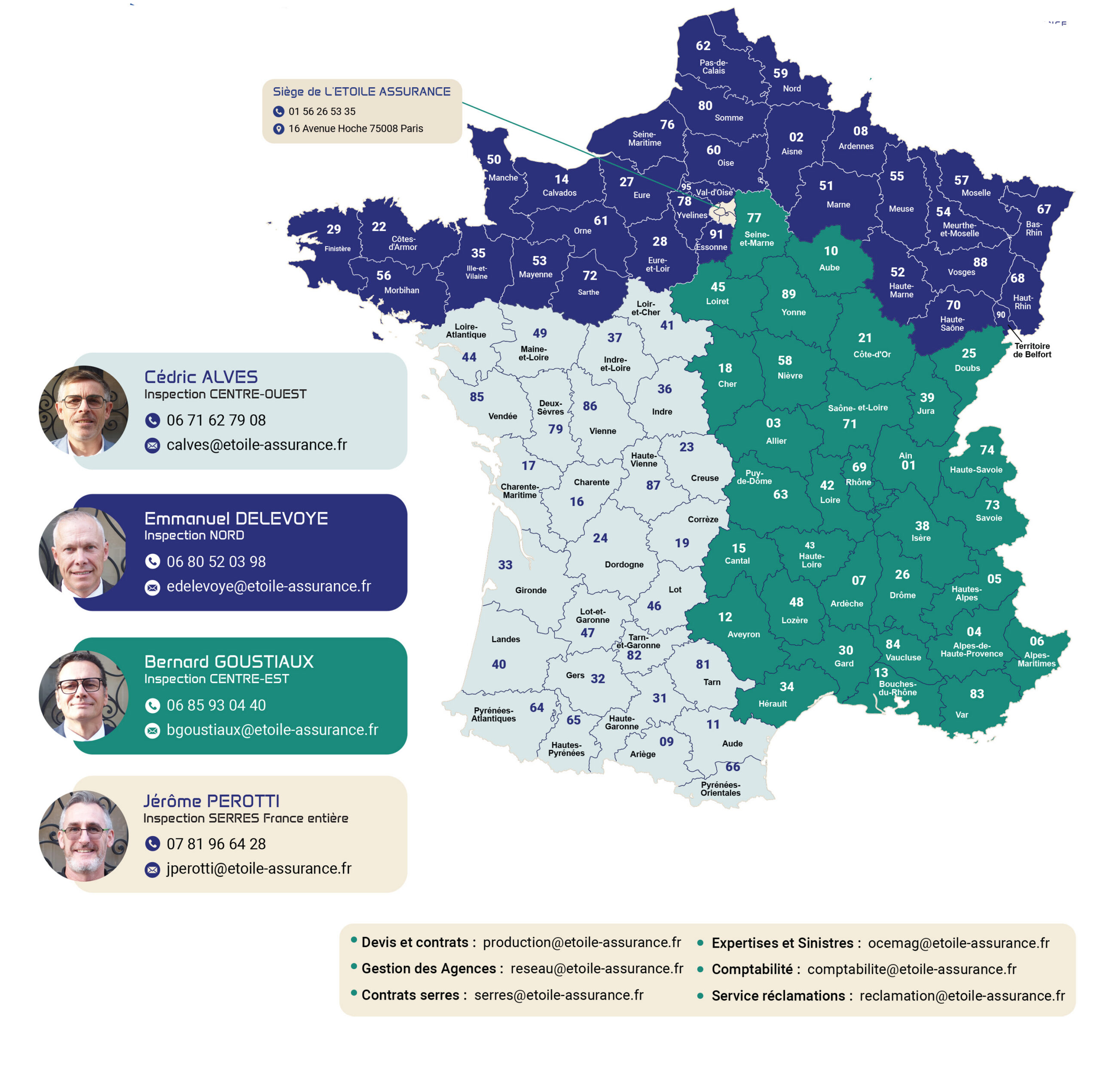carte France inspection Etoile